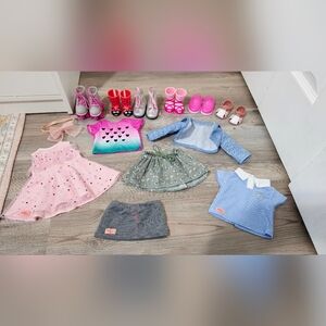 Our Generation 18" Doll Clothes & Shoe Bundle